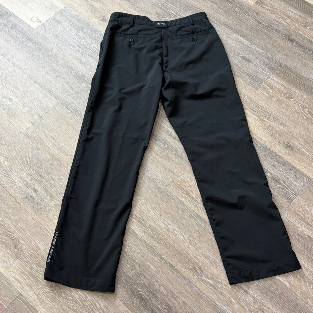 Under Armour Mens Match Play Golf Pants Black Straight Leg 34x32 Performance